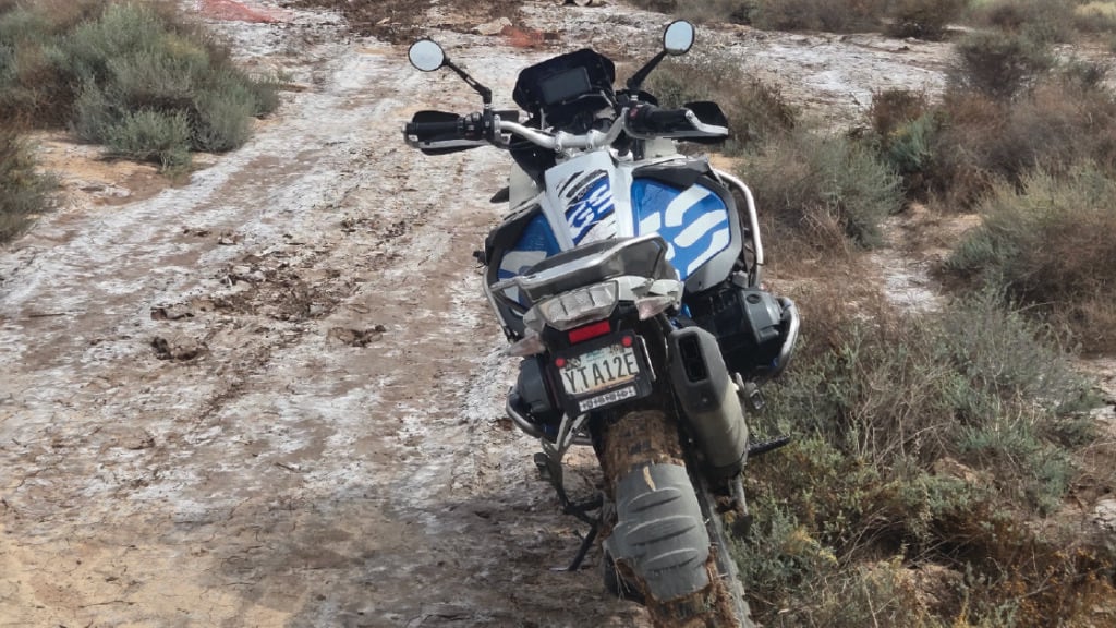 Off road motorcycle for adventure riding in the desert